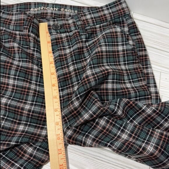 AMERICAN EAGLE GREEN PLAID STRETCH PANTS 8 - Picture 6 of 11